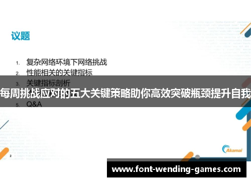 每周挑战应对的五大关键策略助你高效突破瓶颈提升自我